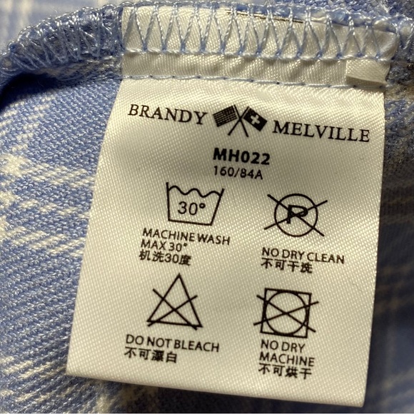 John Galt Pacsun Womens Plaid Mini Skirt Light Blue And White See Measurements‎ - Picture 6 of 11